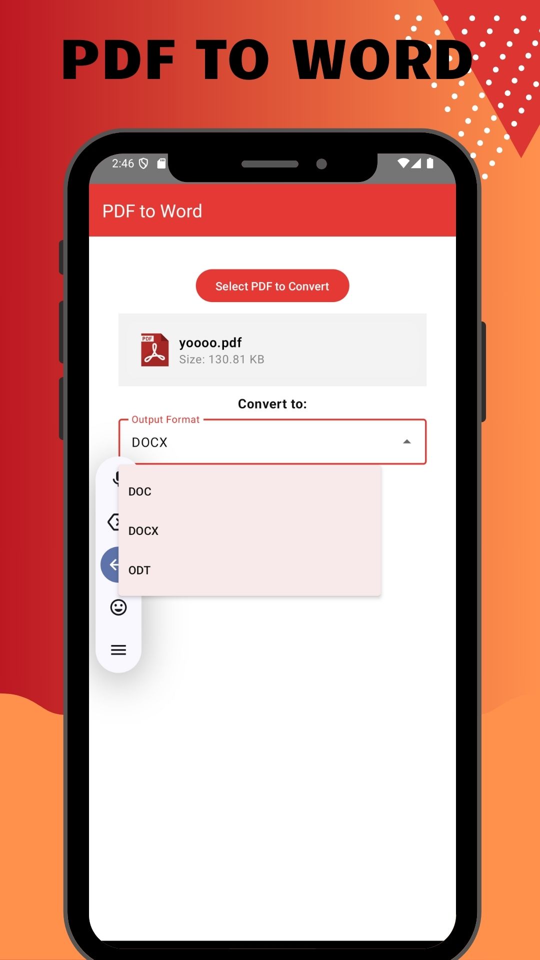 PDF to Word Screenshot